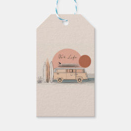 Etiqueta Para Presente Van Life Surf Van – Retro Beach Camper Aesthetic 