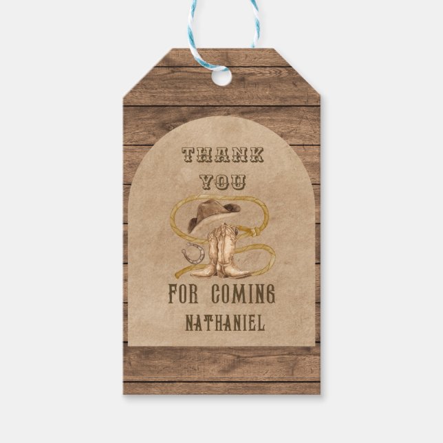 Etiqueta Para Presente Vaqueiro russo ocidental que você quer (Frente)