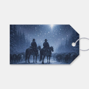 Etiqueta Para Presente Vaqueiros de Natal Pecuária Feriado