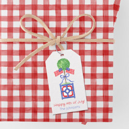 Etiqueta Para Presente Variável de Sinalizador Patriótico Americano de Aq