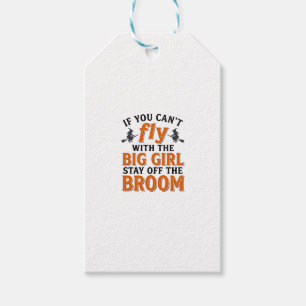 Etiqueta Para Presente Vassoura de Bruxa Engraçada Camisa de Halloween pa