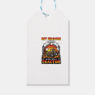 Etiqueta Para Presente Vassoura Quebrou Trator Halloween Bruxa Fantasmas_