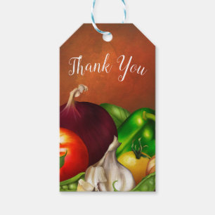 Etiqueta Para Presente Vegetais e comida natural orgânica dos