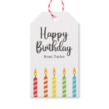 Velas Felizes de Aniversário Modernas Coloridas