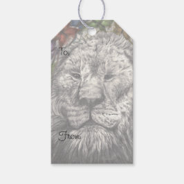 Etiqueta Para Presente Vento abaixo da minha asa Lion Butterfly Arte