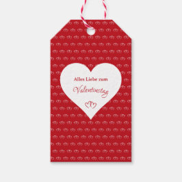 Etiqueta Para Presente Verbundene Herzen mit Valentinsgruß -
