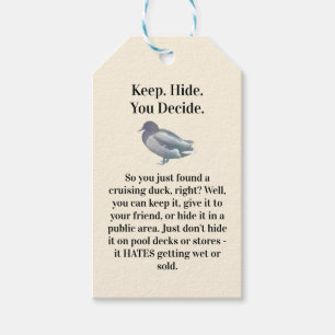 Etiqueta Para Presente Verdadeiro Pato Crusco de Estilo de Impressão Ad d