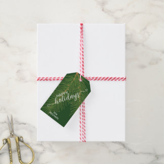 Etiqueta Para Presente Verde E Branco Simples Elegante E Minimalista Pers