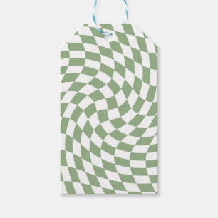 Etiqueta Para Presente Verificação de Coleção de Casamentos Verdes Sage