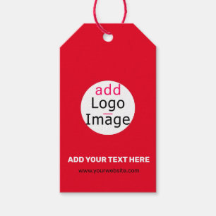 Etiqueta Para Presente Vermelho Marca Personalizada de Negócios Extravaga