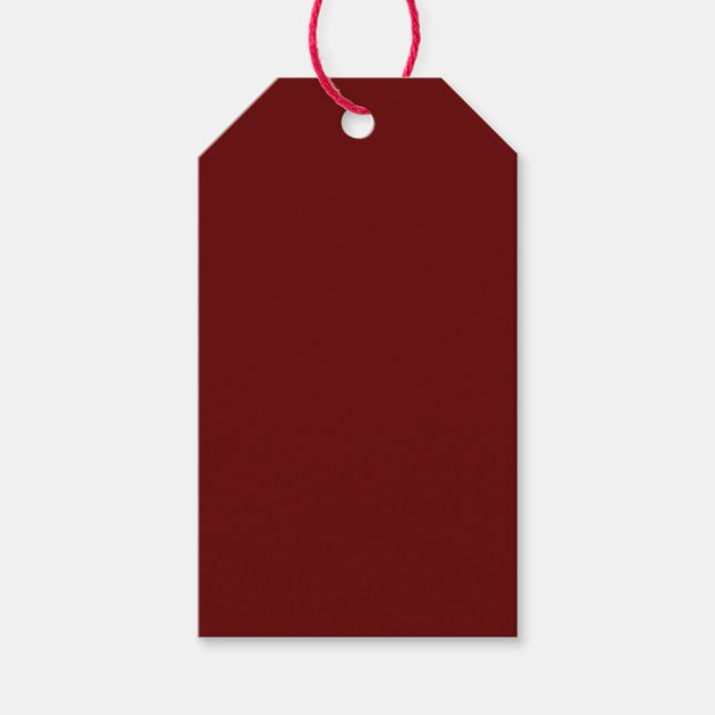 Etiqueta Para Presente Vermelho Natal, vermelho sólido, vermelho profundo (Frente)