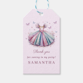 Etiqueta Para Presente Vestido da princesa de Pastel para um primeiro ani