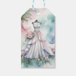 Etiqueta Para Presente Vestido de Casamento de chá de panela