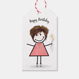 Etiqueta Para Presente Vestido de Gingham