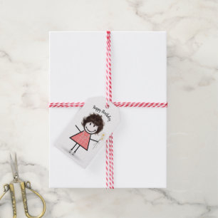 Etiqueta Para Presente Vestido de Gingham