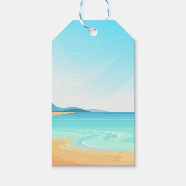 Etiqueta Para Presente Viagem de praia (Frente)