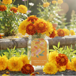 Etiqueta Para Presente Vibrant Marigold Summer Wedding Gift Tag