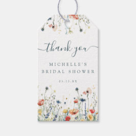 Etiqueta Para Presente Vibrant Wildflower Chá de panela Favor