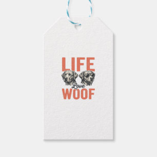 Etiqueta Para Presente Vida Antiga Amor Latido Cão Design Gráfico_1