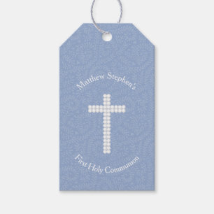 Etiqueta Para Presente Videiras e listras azuis do comunhão