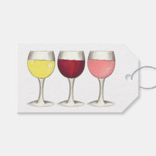 Etiqueta Para Presente Vidro de Vidro de Rosé Branco Vermelho Vidro Vinho