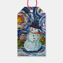 Etiqueta Para Presente Vincent the Snowman Gift Tags