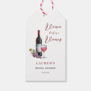 Etiqueta Para Presente Vino antes do Vows Chá de panela do tema do vinho