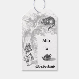 Etiqueta Para Presente Vintage Alice no País das Maravilhas