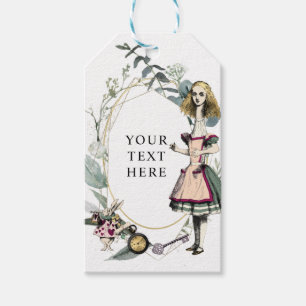 Etiqueta Para Presente Vintage Alice no País das Maravilhas 