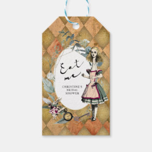 Etiqueta Para Presente Vintage Alice no País das Maravilhas come-me a fa