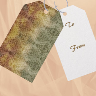 Etiqueta Para Presente Vintage Antique Damask All Occasion