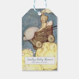 Etiqueta Para Presente Vintage Baby Adventures With The Moon Chá de frald