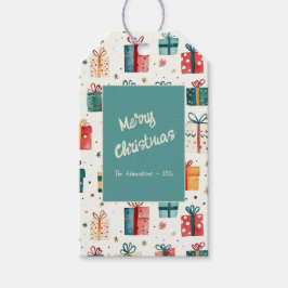 Etiqueta Para Presente Vintage de pacotes de presentes de Natal