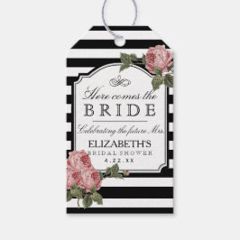 Etiqueta Para Presente Vintage Floral Chá de panela Guest Favor