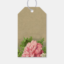Etiqueta Para Presente Vintage Floral Peony Book Elegante