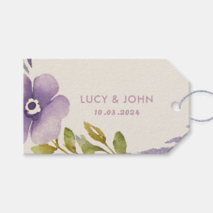 Etiqueta Para Presente Vintage Floral Wreath Wedding Favor Tags Lavanda