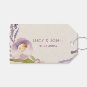 Etiqueta Para Presente Vintage Floral Wreath Wedding Favor Tags Lavanda