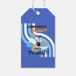 Etiqueta Para Presente Vintage Funny Messi Argentina Que Mira Bobo