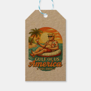 Etiqueta Para Presente Vintage Funny Trump América Golfo 2025