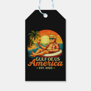 Etiqueta Para Presente Vintage Funny Trump América Golfo 2025