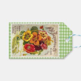 Etiqueta Para Presente Vintage Garden Seed Tag Design 3
