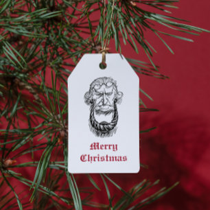 Etiqueta Para Presente Vintage Jacob Marley Dickens Uma Carol De Natal