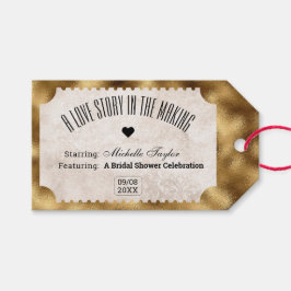 Etiqueta Para Presente Vintage Movie Ticket Bridal Date Ideias Noturnas