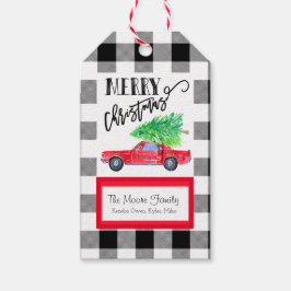 Etiqueta Para Presente Vintage Mustang natal Gift Tag