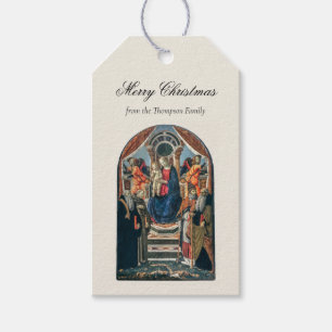 Etiqueta Para Presente Vintage Natal Religioso Natividade Cristã