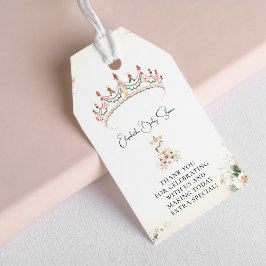 Etiqueta Para Presente Vintage | Obrigada Pequena Princesa Festa de Bebê