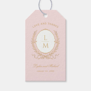 Etiqueta Para Presente Vintage Pink Paris Glam   Casamento Monograma