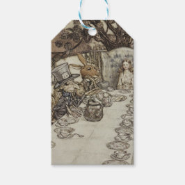 Etiqueta Para Presente Vintage Rackham Mad Tea Party Alice no País das Ma