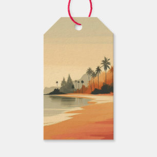 Etiqueta Para Presente Vintage/Retro Beach/tropical