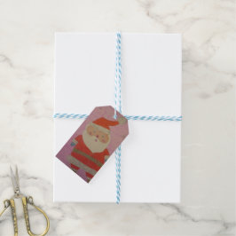 Etiqueta Para Presente Vintage Santa Claus
